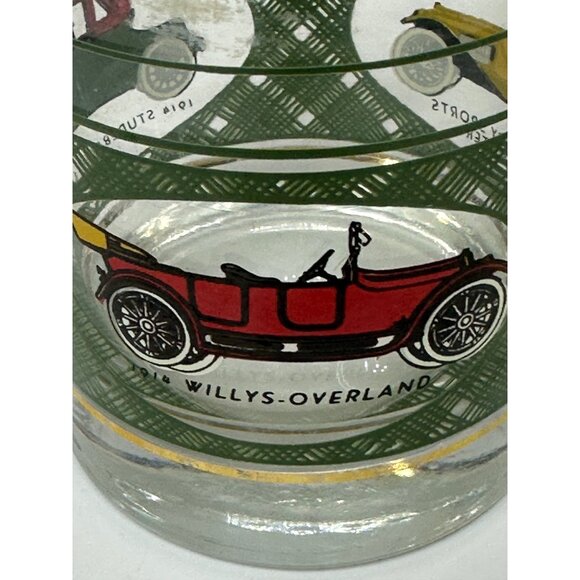 VTG Libbey Classic Car Whiskey Glasses Set of 3 12oz Willys Oveland Tumblers MCM - Picture 9 of 11